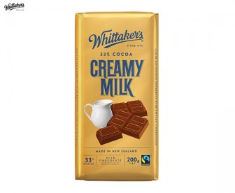 Whittaker's 惠特克 香滑牛奶巧克力 200克(33%可可) Whittaker's 惠特克 香滑牛奶巧克力 200克(33%可可)